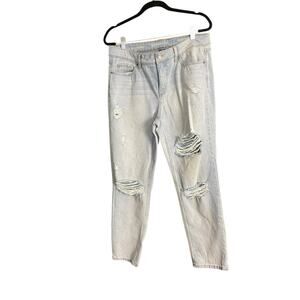 Sound Style Hayden Girlfriend Easy Fit Jeans Distressed Women’s 12 Light Wash